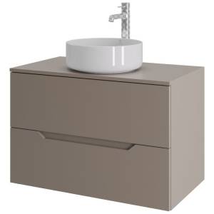 Тумба с раковиной Orange Line Li-80TuLMDF+B09-360W латте матовый, 80.5 см