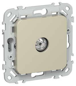 ТВ-розетка оконечная тип F IEK Flite FI-A10-O-K37 шампань