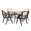 Стул Tetchair Loki 24339 черный, дерево вяз, ротанг фото 12
