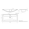 Раковина Uperwood Foster Quartz 291030044 белая матовая, жасмин, 100x45.5 фото 6