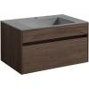 Тумба с раковиной Vincea Chiara 80 темный дуб фото 3