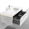 Тумба с раковиной Black&White U925.1200 с LED подсветкой, молочный белый, 120x40x52 фото 3