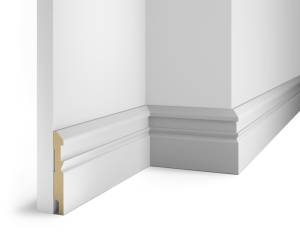 Плинтус Cosca AP30 Белый под покраску 2400x115x16