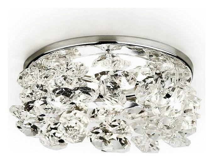 Встраиваемый точечный светильник Ambrella light Crystal K308 CL/CH