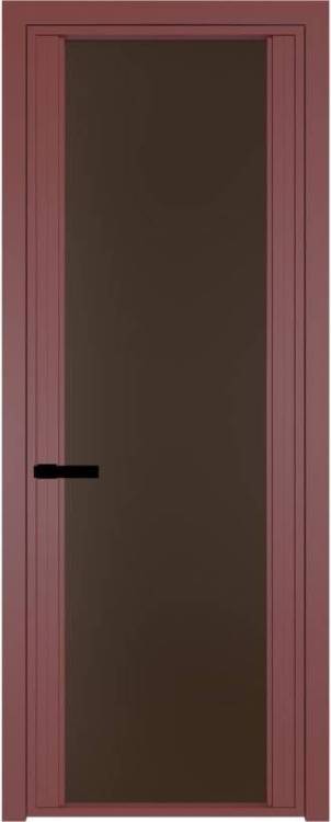 Межкомнатная дверь Profil Doors 2 AGP цвет профиля Красный антрацит, стекло безопасное 6 мм монохром шоколад 600x2000
