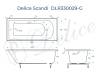 Ванна из искусственного камня Delice Scandi DLR330029-G 180x70, белая глянцевая, без ножек фото 10