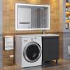Тумба под раковину Uperwood Magenta 5930205158 под стиральную машину, напольная, с дверцами, черная, 60 см фото 5