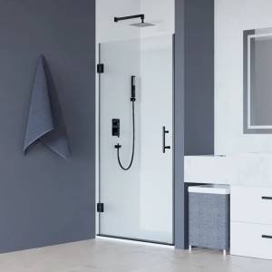 Душевая дверь в нишу RGW Hotel HO-011-B 800х1950 профиль черный, стекло прозрачное