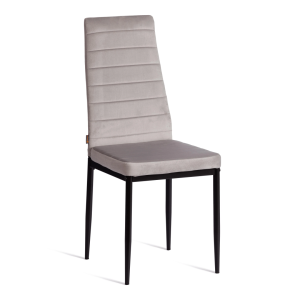 Стул Tetchair Easy (mod. JSC02-1) 21259 металл, флок, Light grey (светло-серый) HLR14/черный