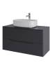 Тумба с раковиной Orange Line Li-100TugMDF+B07-540W графит матовый, 100 см