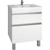 Тумба с раковиной Dreja Grace Plus 60 с опорами, белый глянец