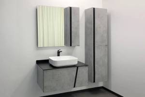Мебель для ванной Comforty Эдинбург 90 бетон светлый с раковиной T-Y9378