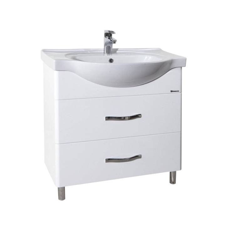 Тумба с раковиной Bellezza Анкона 80 2 ящ. Белый