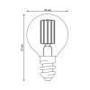 Лампа светодиодная Uniel E14 4W 3000K прозрачная LED-G45-4W/3000K/E14/CL GLY01TR фото 2