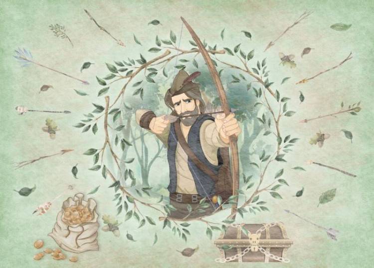 3D Фотообои Artegrafico «Робин Гуд» KID-092 канвас