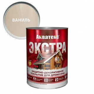 Защитно-декоративное покрытие для древесины Акватекс Экстра полуглянцевое ваниль 0.8 л
