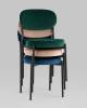 Набор из 4 стульев Stool Group Бриф SN AV 477-C82-7004-K X4 серый каркас светло-серый муар, велюр фото 10
