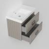 Тумба под раковину La Fenice Cubo Twin Cappuccino 80 бежевый матовый фото 2