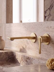 Смеситель для раковины AltroBagno Юнион (Unione) 010511 BG матовое золото