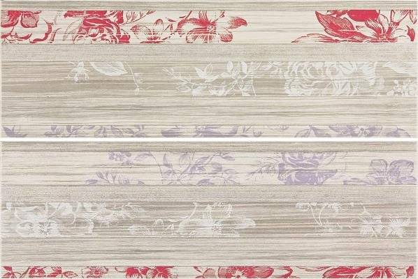 Декор RAKO Charme WITVE036 серый (комплект из 2-х шт) 40x60