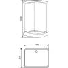 Душевая кабина Arcus Style S-48 80x120x210, двери - матовые фактурные, задние стекла - белые матовые фото 2