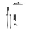 Душевой комплект Wasserkraft A172071 с верхней душевой насадкой, черный, встраиваемый, с изливом, с лейкой