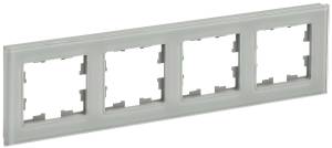 Рамка 4-постовая IEK Brite BR-M42-G-K30 дымчатый