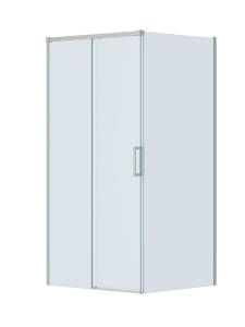 Душевой уголок Cezares PLANE-AH-1-100/80-C-IN профиль сатин, стекло прозрачное, 100x80x195