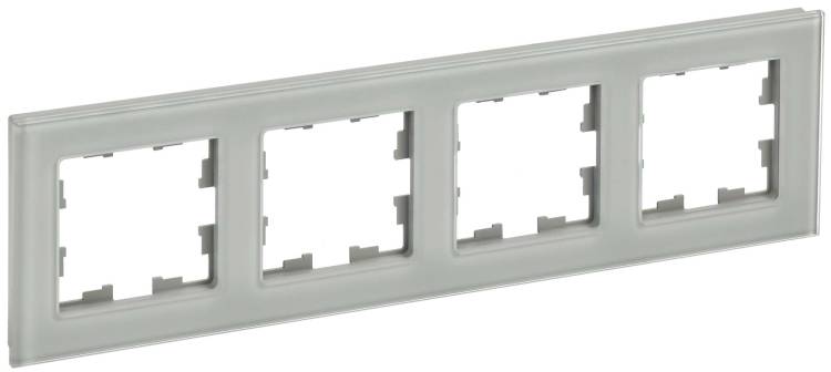 Рамка 4-постовая IEK Brite BR-M42-G-K30 дымчатый