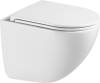 Унитаз подвесной Abber Bequem AC1131TC белый, безободковый, смыв торнадо, с закрытым дном