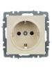 Розетка 1-местная с заземлением и шторками IEK Brite BR-R14-16-K10 бежевый фото 7