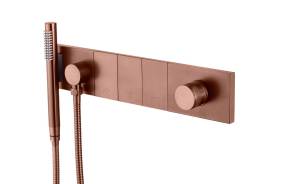 Смеситель для ванны и душа Boheme Zodiac 132-SYS-BRB с ручным душем, Brushed Bronze