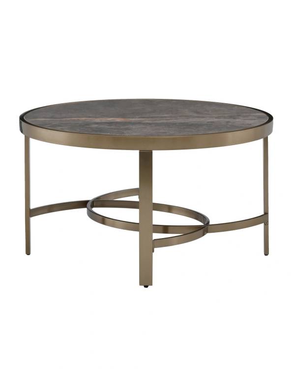 Стол журнальный Stool Group Адриана ECT-223-BRCG-BNSG серая керамика 80x80x45