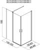 Душевой уголок Aquanet Cinetic AE12-N-120H190U-CT + AE12-N-90H190U-CT профиль хром, 1200х900 фото 3