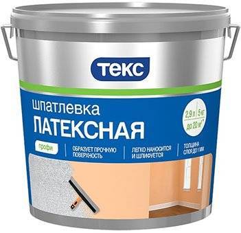 ТЕКС ПРОФИ ЛАТЕКСНАЯ шпатлевка для внутренних работ (5кг)