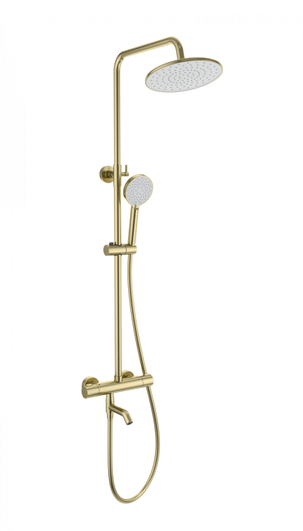 Душевая стойка Wonzon & Woghand WW-B3047-A1-BG с термостатом, золото