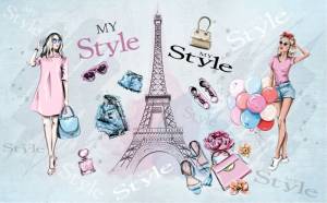 3D Фотообои Artegrafico «Парижский шик» PD-025 песок