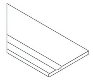 Бордюр Italon Авангард X2 620090001159 Сильвер с выемкой закруглённый левый 30x120