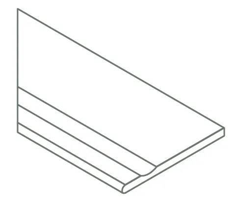 Бордюр Italon Авангард X2 620090001159 Сильвер с выемкой закруглённый левый 30x120