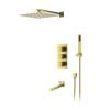 Душевая система D&K Bayern.Liszt DA2515607A04 золотая матовая, встраиваемая, с термостатом, с изливом