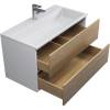 Тумба с раковиной Uperwood Barsa 29830205648 подвесная, белая, дуб сонома, 90 см фото 2