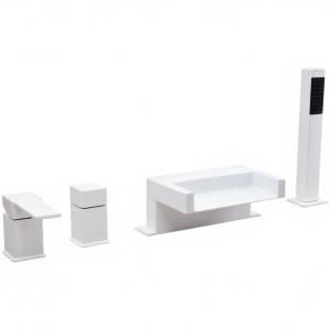 Смеситель Remer Qubika Cascata QC06BO белый матовый