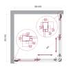 Душевой уголок Belbagno LUCE-A-2-90-C-NERO профиль черный, стекло прозрачное, 90x90x195 фото 6