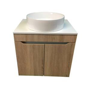 Тумба с раковиной Sintesi STL.W7021_00004151975 подвесная, Дуб сонома, белый