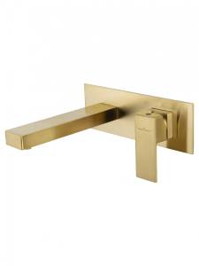 Смеситель для раковины Wonzon & Woghand WW-88869016-BG встраиваемый, брашированное золото