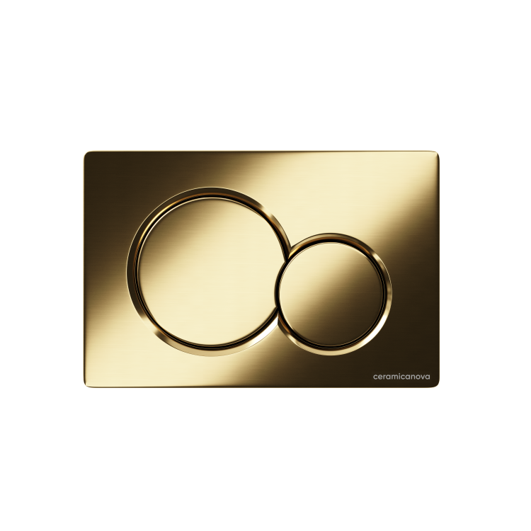 Кнопка смыва Ceramica Nova Balance Sphere CN12-003BG брашированное золото
