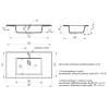 Раковина Uperwood Parma Quartz 291003009 белая матовая, жасмин, 86x47.5 фото 6