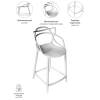 Стул полубарный Bradex Home Masters FR 0210, серый фото 6
