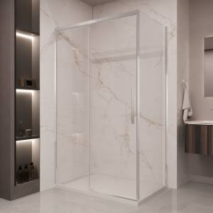 Душевой уголок Vincea Stella VSR-1ST8011CL профиль хром, стекло прозрачное, 110x80x200
