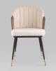 Набор из 2 стульев Stool Group Пенелопа FDC8054 FUT-51 + FUT-52 X2 бежевый, коричневый, велюр фото 5
